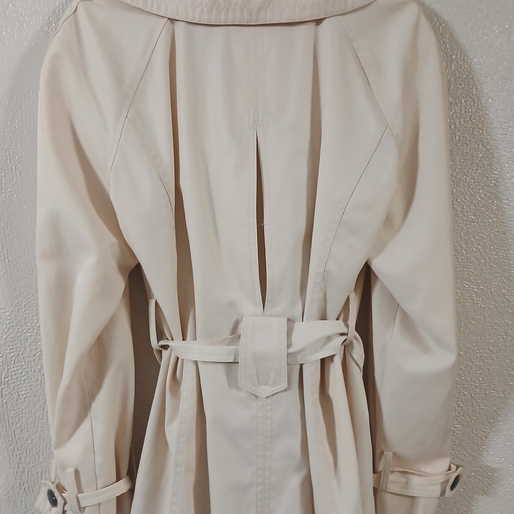 Marvin Richards New York Cream Colored Button Up Trench Coat - Picture 3 of 14